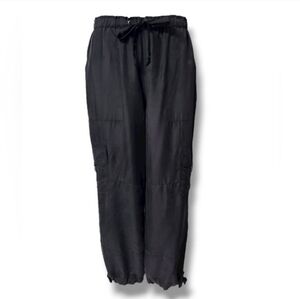DEBRA DEROO Black Silk Cargo Jogger Size Medium VINTAGEVINTAGE 1980s-1990s100